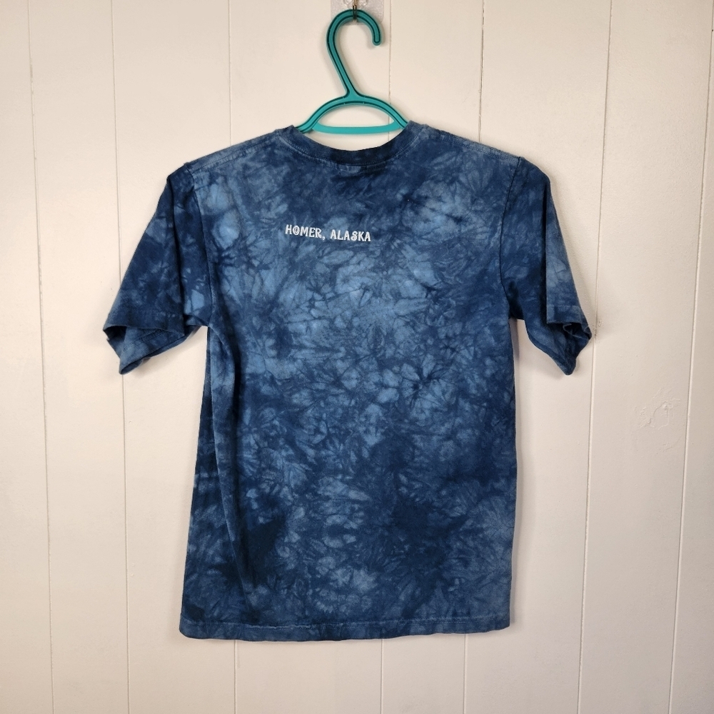 The Mountain Blue Tie-Dye Eagle T-Shirt Kids Boys Girls Large Outdoors Hiking - Picture 5 of 10